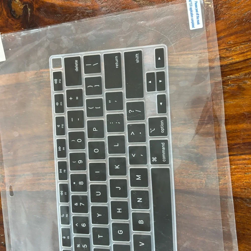 DONGKE Black Silicone Keyboard Cover for MacBook Air 13 Inch 2018-2021 Release